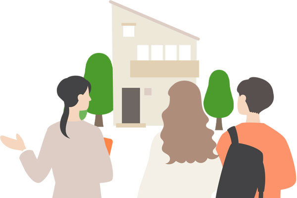 現地にて物件を内見・現地の見学・ご案内